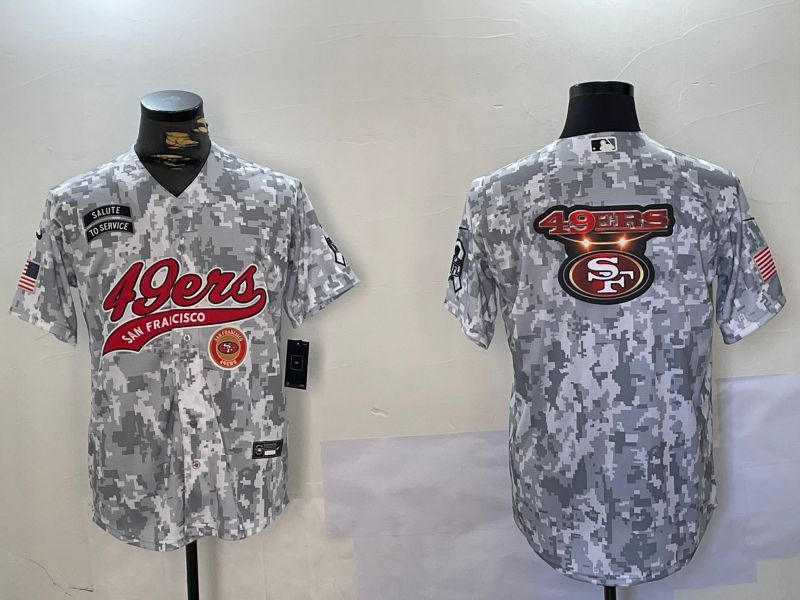 Men San Francisco 49ers Blank Nike Arctic Camo 2024 Salute to Service Limited NFL Jersey style 20->san francisco 49ers->NFL Jersey